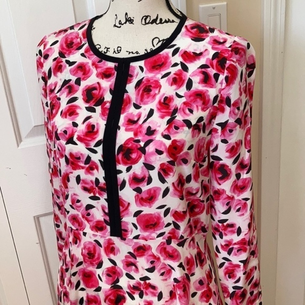 NWT Kate Spade Mini Rose Silk Dress 6 8 $348 - Picture 11 of 11